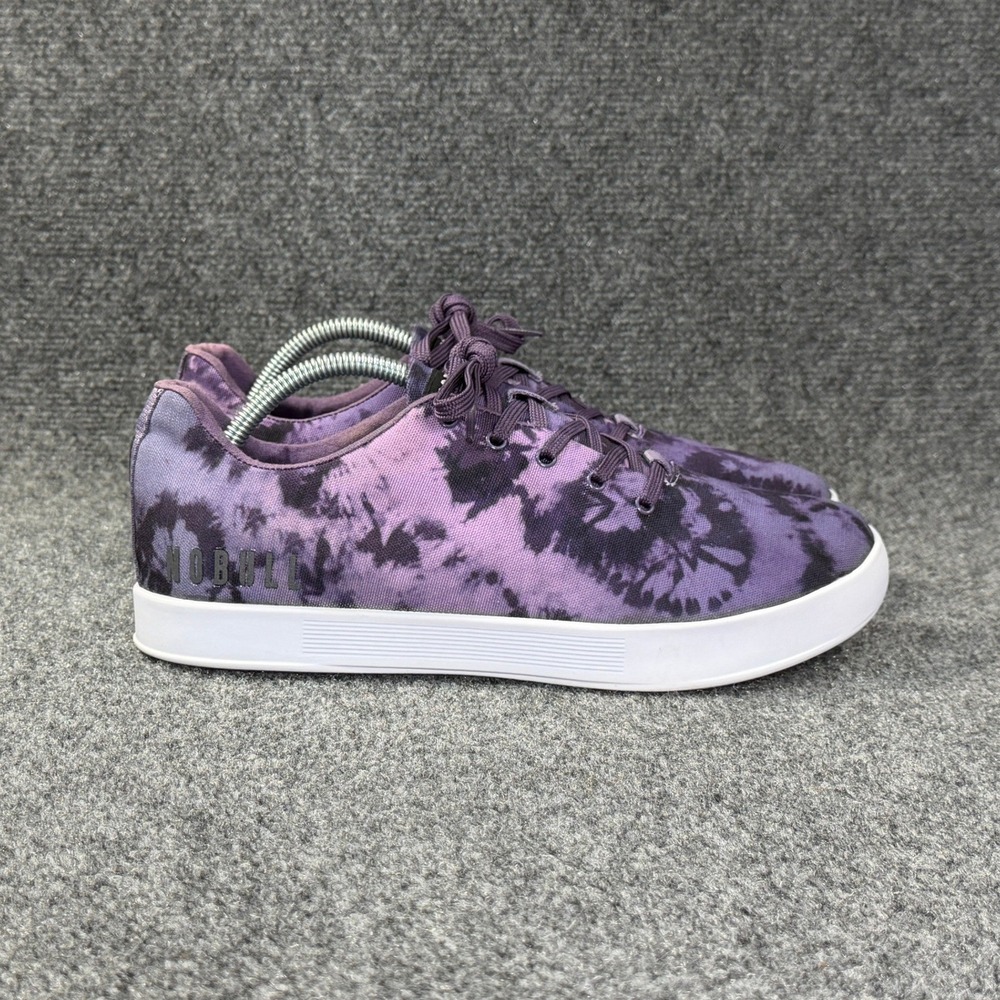 NOBULL Canvas Trainers Men's 10 Purple Tie Dye Low Lace Athletic Cross Training